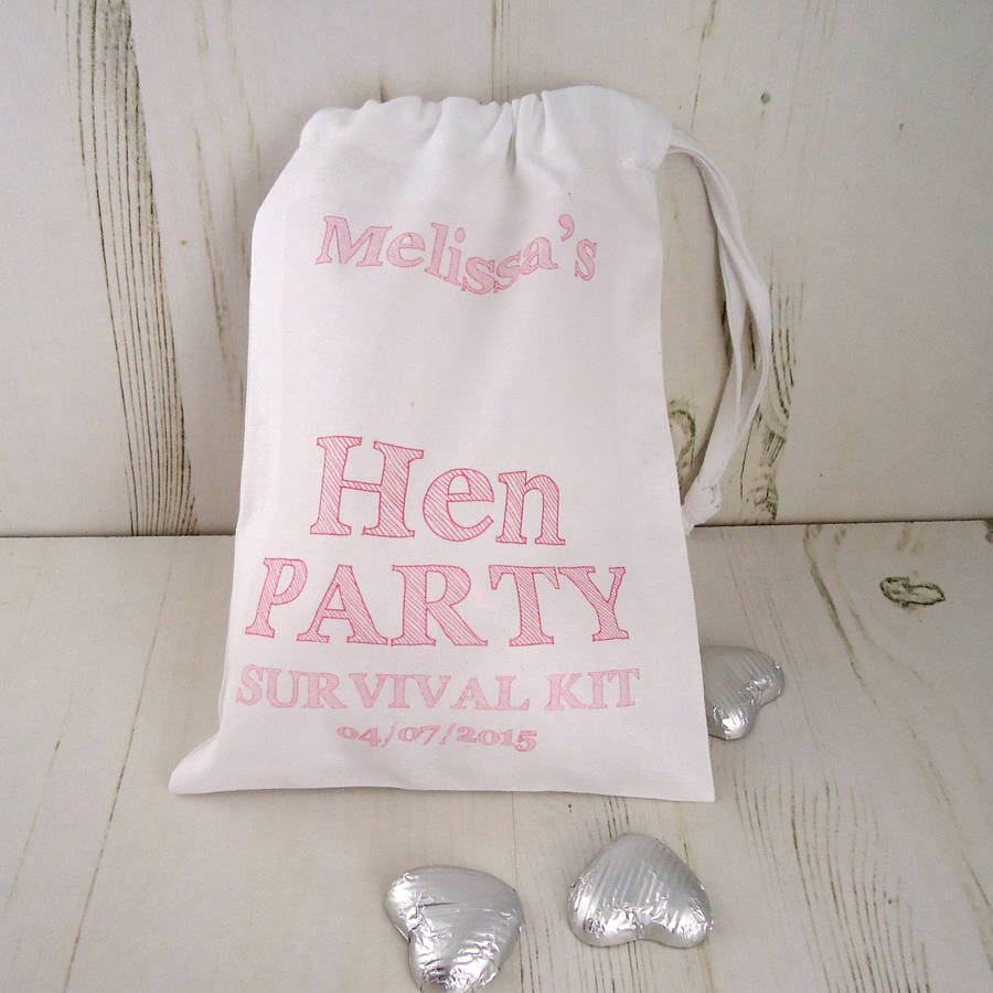 Personalised Survival Kit Bag By Tailored Chocolates and Gifts