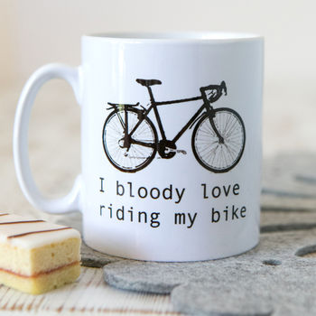 I Bloody Love Riding My Bike Cyclists Gift Mug, 4 of 7