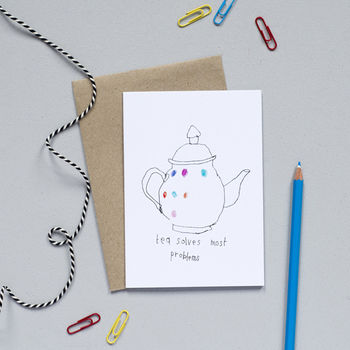 'tea solves most problems' card by death by tea | notonthehighstreet.com