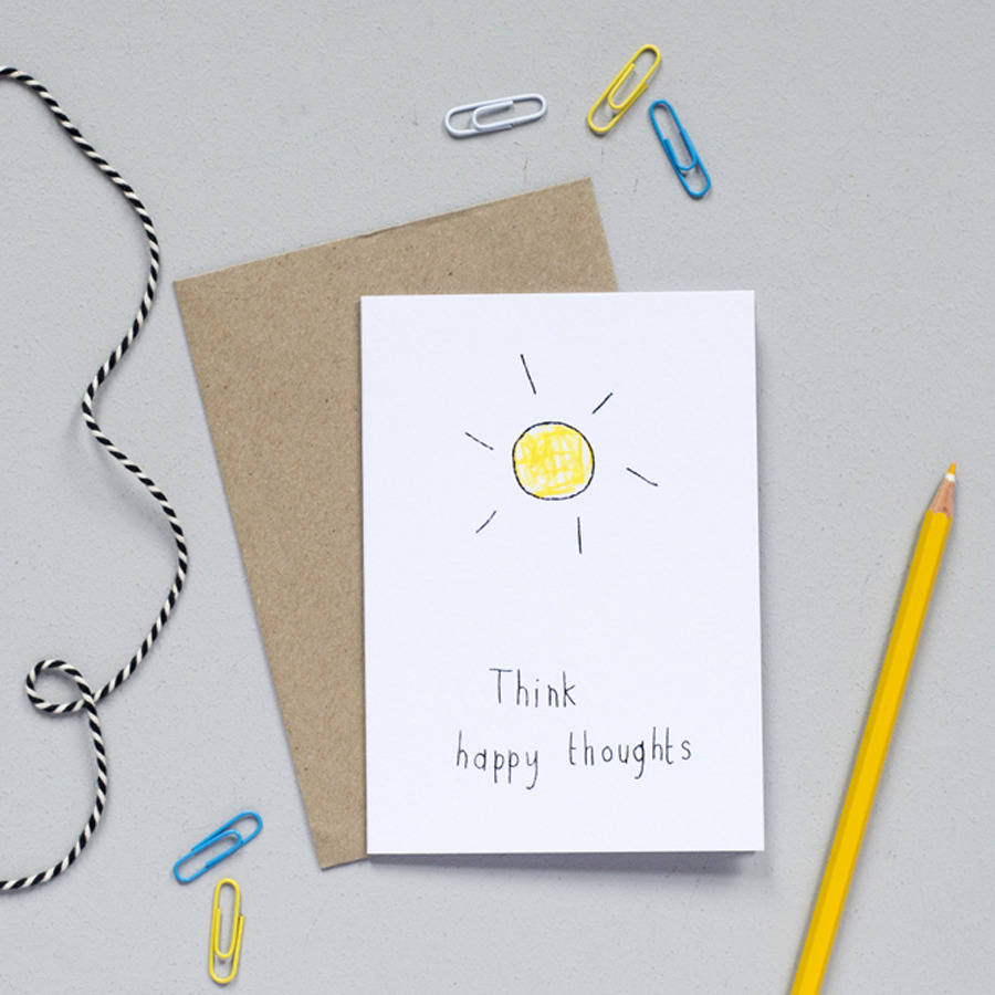 'Think Happy Thoughts' Card