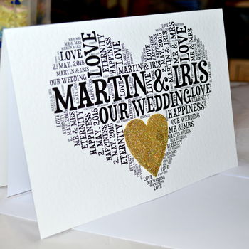 Personalised Wedding Love Sparkle Card, 12 of 12