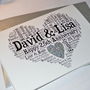 Personalised 25th Wedding Anniversary Love Sparkle Card, thumbnail 9 of 12