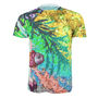 Unisex Hyper Real Floral Fish Printed T Shirt Tee, thumbnail 1 of 2