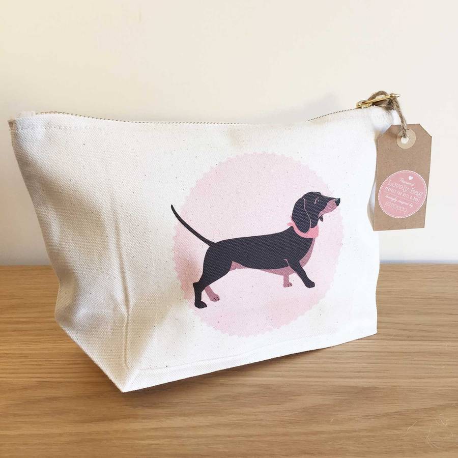 Dachshund Zip Bag By Sirocco Design Notonthehighstreet Com