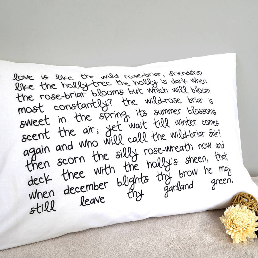 Personalised Quote Pillowcase By Vintage Designs Reborn