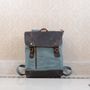 Canvas And Leather Zip Detail Backpack, thumbnail 8 of 12