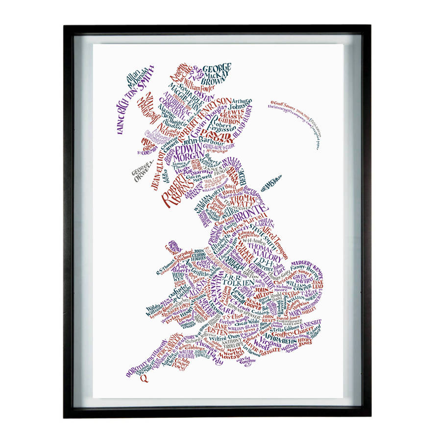 Literary Britain Map Print, 1 of 2