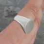 Men's Solid Silver Circular Signet Ring, thumbnail 6 of 7