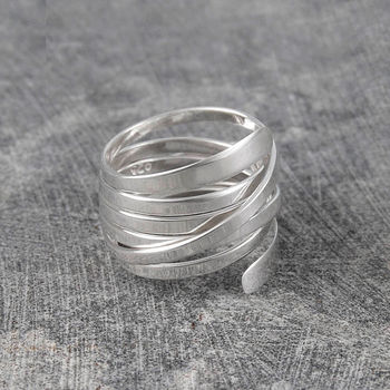 Curly Interwoven Sterling Silver Ring, 3 of 6