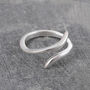 Curl Overlapping Sterling Silver Ring, thumbnail 2 of 5