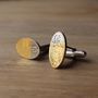 Personalised Footprints In The Sand Family Cufflinks, thumbnail 2 of 3