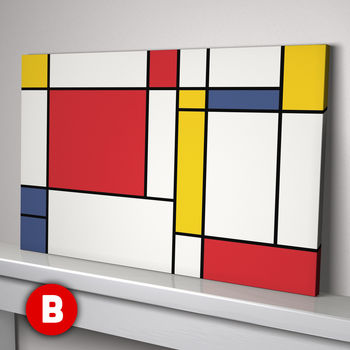 Mondrian Inspired Abstract Geometic Art Print, 2 of 6