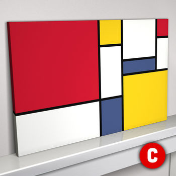 Mondrian Inspired Abstract Geometic Art Print, 3 of 6