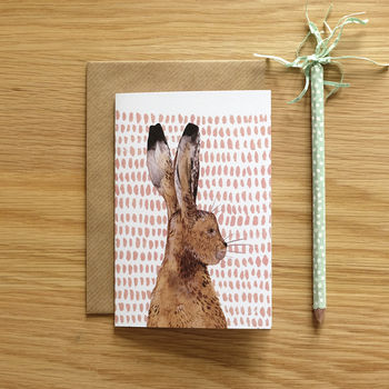 Recycled Hare Greeting Card, 2 of 3