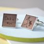 Personalised Wooden Drawing Cufflinks, thumbnail 1 of 8