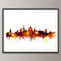 Oxford Skyline Cityscape Art Print, thumbnail 2 of 6