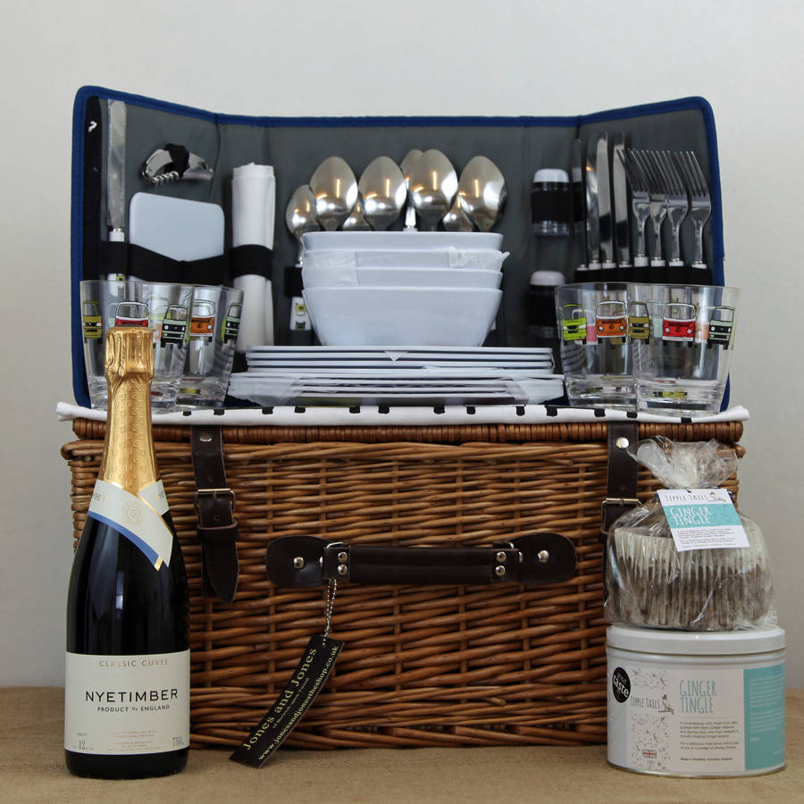 Four Person Sparkling Wine Camper Van Picnic Hamper By Jones and Jones