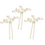 Wedding Hair Pins Freshwater Pearls In Gold Or Silver, thumbnail 4 of 7