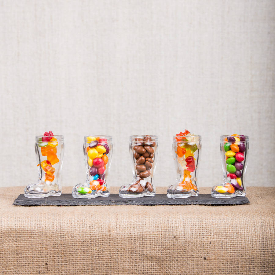 Ten Wellington Boot Shot Glasses By The Little Red Berry Co