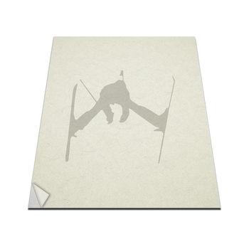 Skier Jumping Over Apple Vinyl Decal For Macbook 13/15, 2 of 3