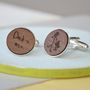 Personalised Wooden Drawing Cufflinks, thumbnail 2 of 8