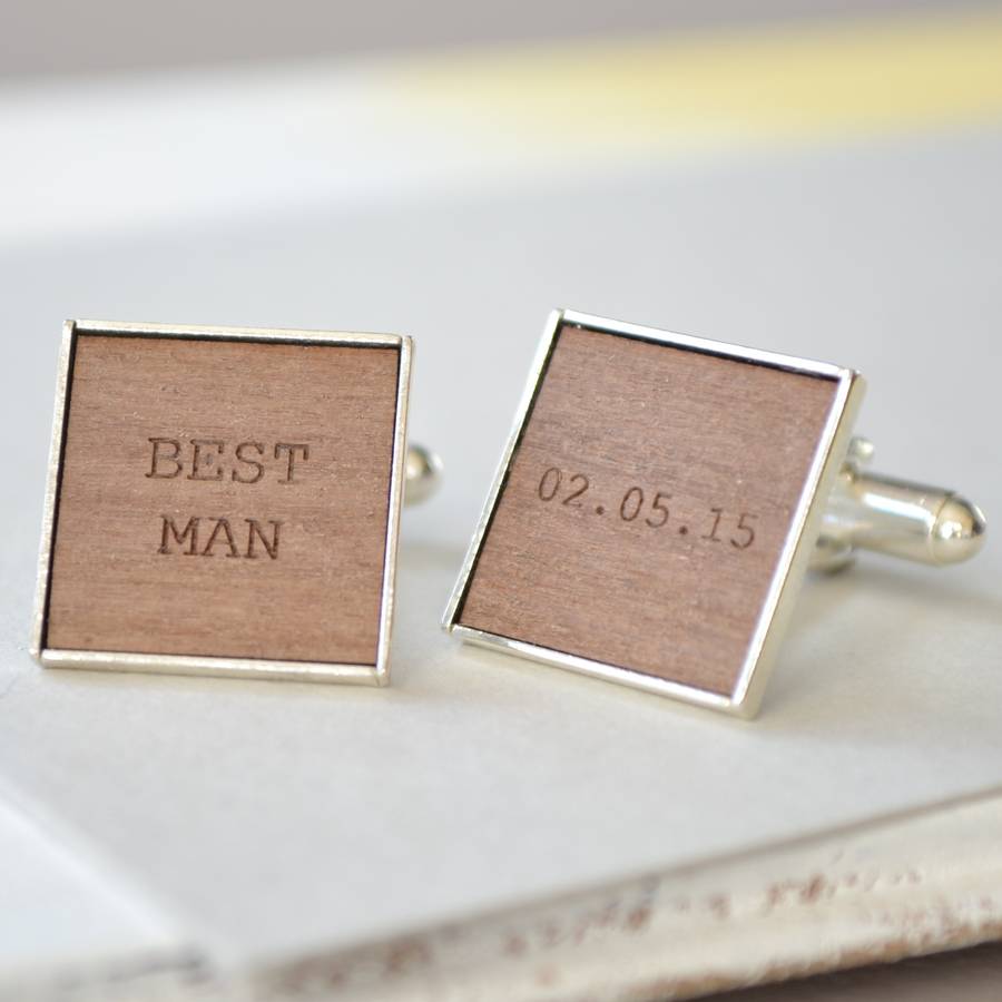 Personalised Best Man Engraved Cufflinks By Clouds And Currents   Original Best Man Cufflinks 