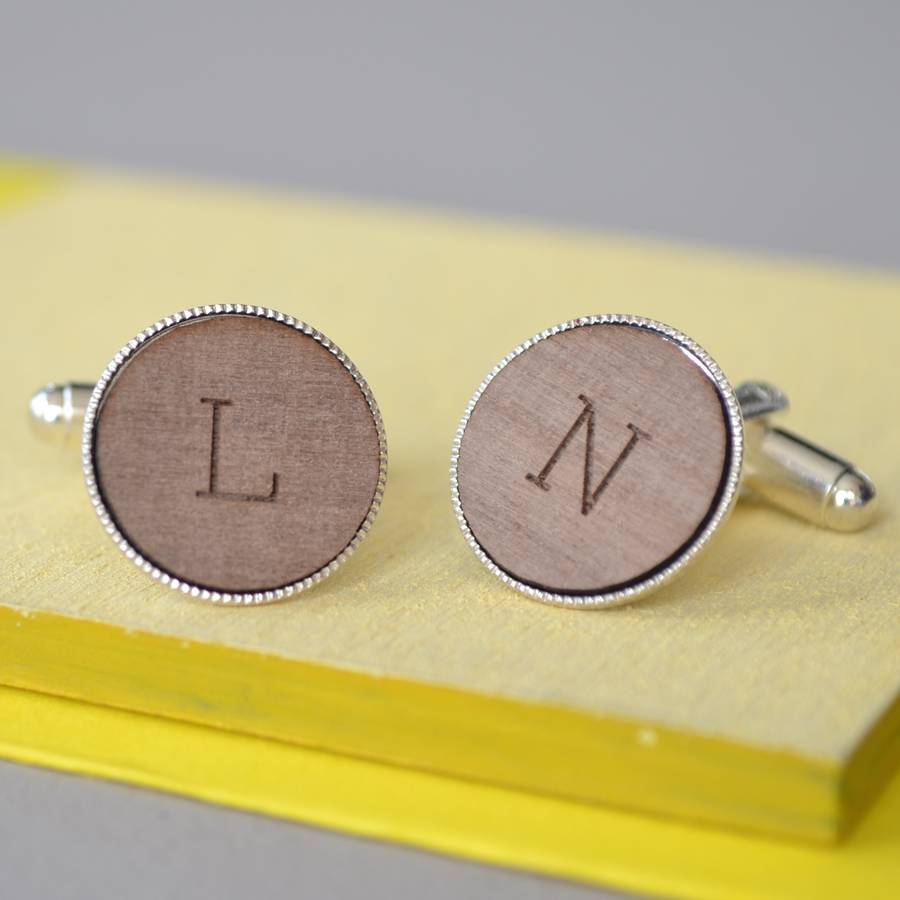 Image of Engraved Personalised Initial Cufflinks