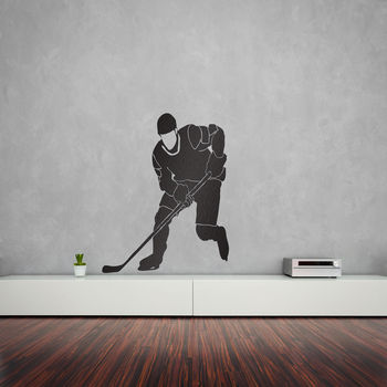 Hockey Player Vinyl Wall Art Decal, 3 of 3