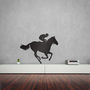 Horse Race Jockey Vinyl Wall Art Decal, thumbnail 3 of 3