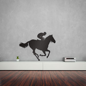 Horse Race Jockey Vinyl Wall Art Decal, 3 of 3