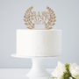Personalised Wreath Wedding Cake Topper, thumbnail 1 of 5
