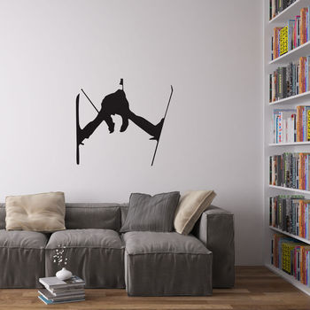 Skier Jumping Vinyl Wall Art Decal, 3 of 3