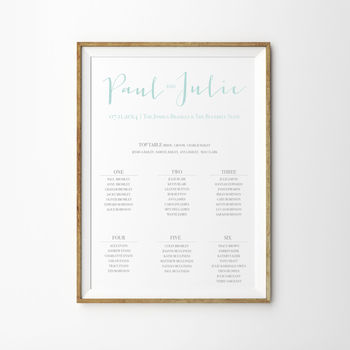 Love Note Table Plan Poster, 2 of 4