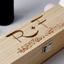 Initials Wooden Personalised Bottle Box, thumbnail 2 of 3