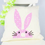 Personalised Bunny Rabbit Childrens Cushion, thumbnail 2 of 3