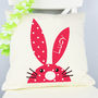 Personalised Bunny Rabbit Childrens Cushion, thumbnail 3 of 3