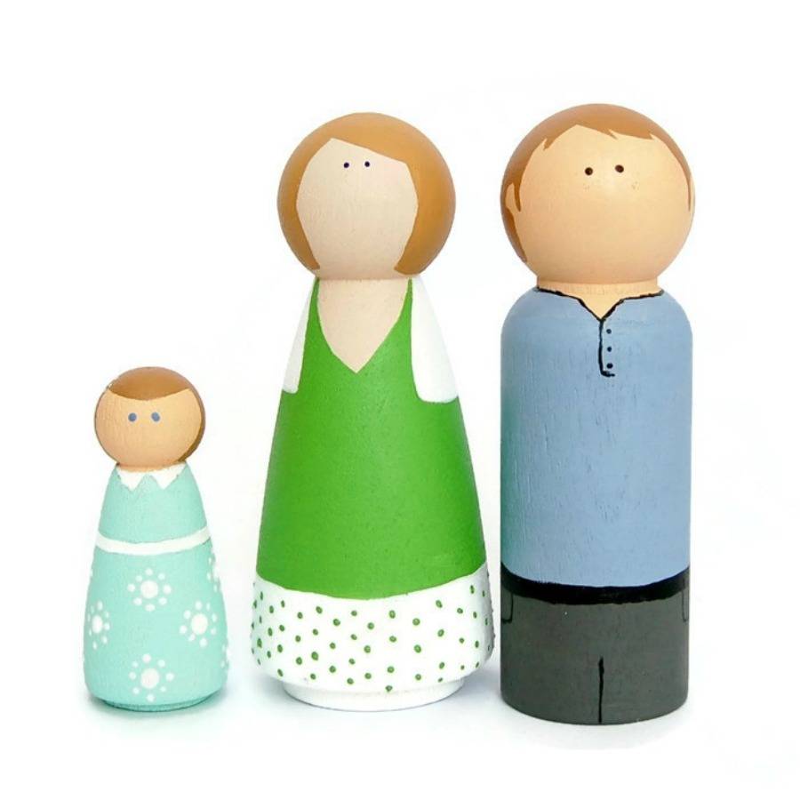 family peg doll craft kit for children by make with mum ...