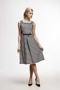 Riviera Striped Sleeveless Dress, 2 of 4