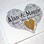 Personalised 50th Wedding Anniversary Love Sparkle Card, thumbnail 9 of 11