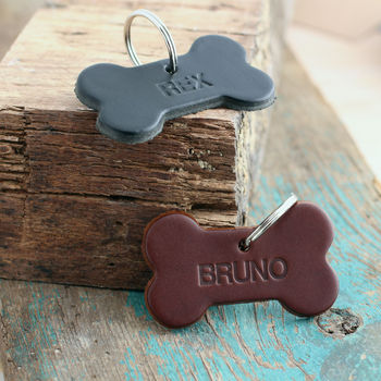 Personalised Leather Dog Name Tag, 5 of 6