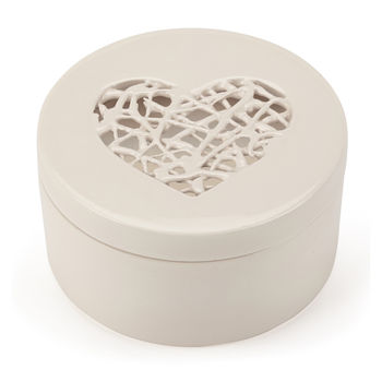 Handcrafted Tangled Heart Ceramic Trinket Box, 3 of 8