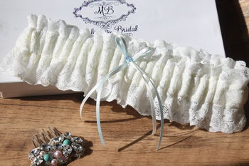 Elasticated 'Simply Chic' Bridal Garter, 2 of 4