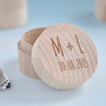 Personalised Wedding Initial Ring Box, 2 of 6