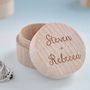 Personalised Couples Wooden Ring Box, thumbnail 2 of 6
