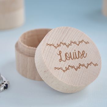 Personalised Jewellery Ring Box, 2 of 6