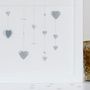 Personalised Hanging Hearts Framed Artwork, thumbnail 3 of 3