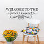 'Welcome' Personalised Vinyl Wall Sticker, thumbnail 1 of 6