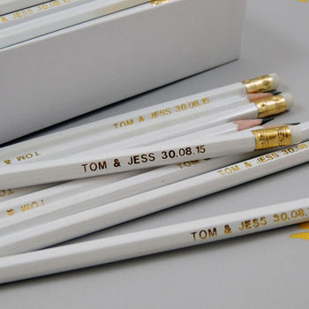 Large Pack Personalised White Pencils, 3 of 3