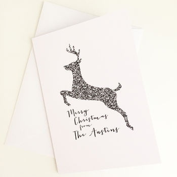Personalised Family Reindeer Christmas Card, 3 of 4