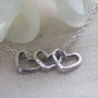 Silver Hearts Necklace, thumbnail 3 of 4